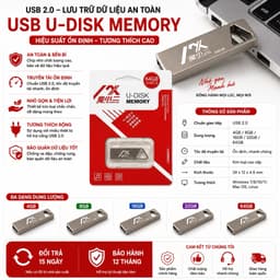 USB 2.0 Kim Loại MX U-DISK MEMORY 4GB/8GB/16GB/32GB/64GB - USB Lưu Trữ Dữ Liệu Tốc Độ Ổn Định, Tương Thích Laptop, PC 8