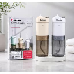 Máy Tăm Nước Cầm Tay Rapido RW200 4 chế độ xịt, chống nước IPX7 pin sạc dùng 30 ngày BH 12 tháng 3