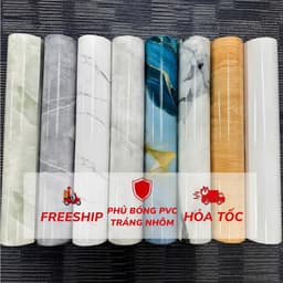 Cuộn Xốp PVC ( 60cm x 3m ) vân đá hoa cương sẵn keo tự dính, siêu đẹp chống thấm nước, phủ bóng 1