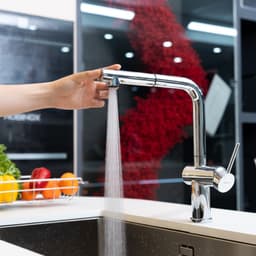 Vòi rửa bát dây rút Nobinox BIANCO NX601 | 2 chế độ xả, xoay 360 độ, chiều cao 32cm 5