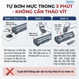 Hộp Mực Eko Ink 35A 36A 85A Cho HP 1005 1536 Canon 6030 3100 In Đậm Nét Có Lỗ Nạp Mực MIVDO 6
