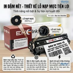 Hộp Mực Eko Ink 35A 36A 85A Cho HP 1005 1536 Canon 6030 3100 In Đậm Nét Có Lỗ Nạp Mực MIVDO 2