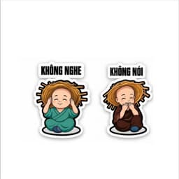 Sticker Chú Tiểu 4 Không Dễ Thương Tem Decal Trang Trí Ô Tô Xe Máy Laptop Điện Thoại Hình Dán Chống Nước Bền Đẹp 3