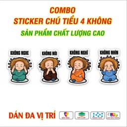 Sticker Chú Tiểu 4 Không Dễ Thương Tem Decal Trang Trí Ô Tô Xe Máy Laptop Điện Thoại Hình Dán Chống Nước Bền Đẹp 6
