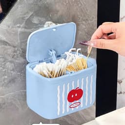 Hộp Đựng Tăm Bông Nắp Bật Tự Động Họa Tiết Táo Dễ Thương 2