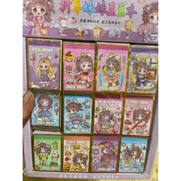 Hộp 48 quyển sổ dán sticker mini hình cô gái khác nhau 9