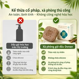 Xà Phòng Gội Đầu Thảo Mộc Hà Thủ Ô Donan Giảm Gãy Dụng, Sạch Gàu Hết Ngứa, Mọc Tóc Nhanh 4