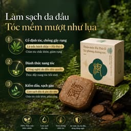Xà Phòng Gội Đầu Thảo Mộc Hà Thủ Ô Donan Giảm Gãy Dụng, Sạch Gàu Hết Ngứa, Mọc Tóc Nhanh 6