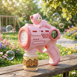 Phiên bản mới - Đồ chơi bắn bong bóng xà phòng với thiết kế nhỏ gọn, không chảy nước 2
