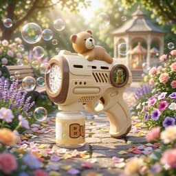 Phiên bản mới - Đồ chơi bắn bong bóng xà phòng với thiết kế nhỏ gọn, không chảy nước 1