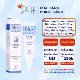 Blue Cap Cream - Kem Bôi Viêm Da Cơ Địa, Eczema, Chàm, Vảy Nến, Giảm Ngứa, Mẩn Đỏ, Dịu Da, Tuýp 50g 1