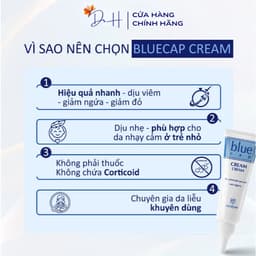 Blue Cap Cream - Kem Bôi Viêm Da Cơ Địa, Eczema, Chàm, Vảy Nến, Giảm Ngứa, Mẩn Đỏ, Dịu Da, Tuýp 50g 3