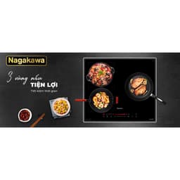 Bếp 3 lò từ Nagakawa UltraSlim NK3C08MB | BH 5 NĂM tại nhà | Công nghệ inverter thông minh 5