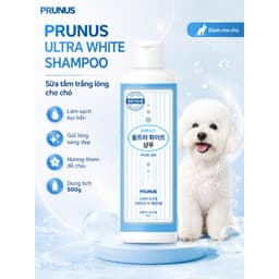 [Renewal]Prunus Ultra White Shampoo 500g Cho Chó Lông Trắng | Làm Sạch Vết Ố, Dưỡng Lông Sáng Bóng 6
