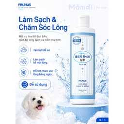 [Renewal]Prunus Ultra White Shampoo 500g Cho Chó Lông Trắng | Làm Sạch Vết Ố, Dưỡng Lông Sáng Bóng 3