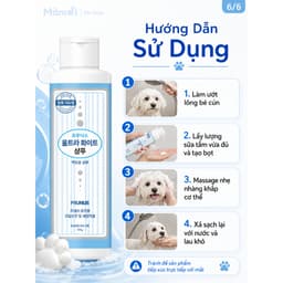 [Renewal]Prunus Ultra White Shampoo 500g Cho Chó Lông Trắng | Làm Sạch Vết Ố, Dưỡng Lông Sáng Bóng 5