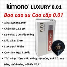 Bao Cao Su Kimono 001 – Siêu Mỏng 0.01mm, Co Giãn Tốt, Mang Lại Cảm Giác Chân Thật 3