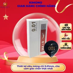 Bao Cao Su Kimono 001 – Siêu Mỏng 0.01mm, Co Giãn Tốt, Mang Lại Cảm Giác Chân Thật 1