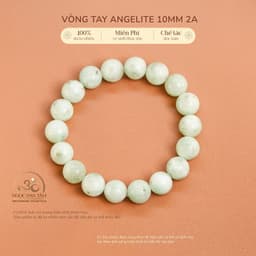 Ngọc Đan Tâm - Vòng Tay Đá Angelite 10mm 2A - Mệnh Thuỷ 1
