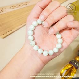 Ngọc Đan Tâm - Vòng Tay Đá Angelite 10mm 2A - Mệnh Thuỷ 4