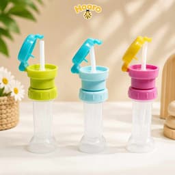 Bộ chuyển đổi sang ống hút gắn chai nước cho bé tiện dụng mang ra ngoài, chống đổ, chống sặc 4