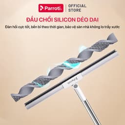 Cây Gạt Nước Sàn Nhà, Toillet, Kính Parroti - Chổi Gạt Nước 2 Trong 1 Đầu Silicon Rộng 50cm Xoay 180 Độ, Đa Năng - FT50 6