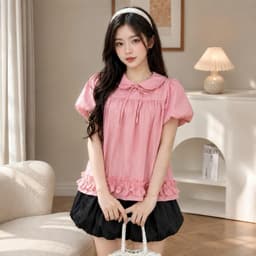 Áo kiểu nữ babydoll rộng tay bồng sang AP959 4