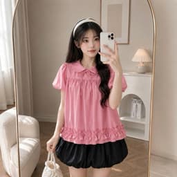 Áo kiểu nữ babydoll rộng tay bồng sang AP959 9