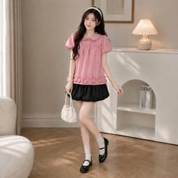 Áo kiểu nữ babydoll rộng tay bồng sang AP959 7