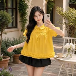 Áo kiểu nữ babydoll rộng tay bồng sang AP959 5