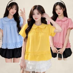 Áo kiểu babydoll hottrend cổ bèo sen tay bồng đáng yêu mẫu mớiAP959677 - Fashion73 1