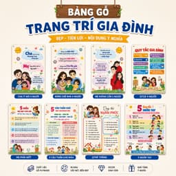 Bảng Gỗ Trang Trí Gia Đình Treo Tường, Tranh Gỗ Decor Gia Đình Nhiều Mẫu Ý Nghĩa 2