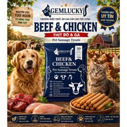 Bịch 120 Cây Xúc Xích Gemlucky Thơm Ngon Cho Chó Mèo - KUPET SHOP 5