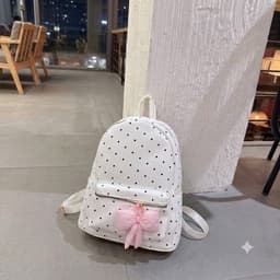 Balo đi học đi chơi chất da PU dày dặn màu loang phối sắc màu dễ thương đựng vừa A4 laptop 4