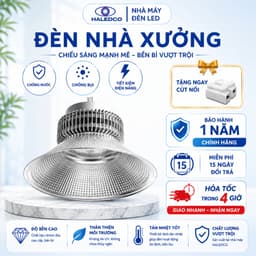 Đèn LED Nhà Xưởng Highbay HALEDCO 100W 150W 200W 250W | Đèn LED Công Nghiệp Siêu Sáng, Đèn Kho Xưởng, Tiết Kiệm Điện 1