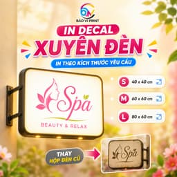 Thay Decal Hộp Đèn Quảng Cáo - In Decal Xuyên Sáng, Dán Lại Biển Cũ, Tiết Kiệm Chi Phí -Bảo Vi Print 4