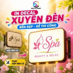 Thay Decal Hộp Đèn Quảng Cáo - In Decal Xuyên Sáng, Dán Lại Biển Cũ, Tiết Kiệm Chi Phí -Bảo Vi Print 9