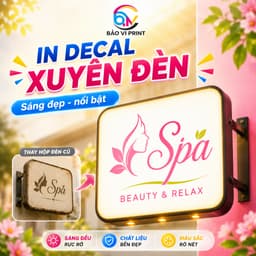 Thay Decal Hộp Đèn Quảng Cáo - In Decal Xuyên Sáng, Dán Lại Biển Cũ, Tiết Kiệm Chi Phí -Bảo Vi Print 3