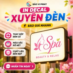 Thay Decal Hộp Đèn Quảng Cáo - In Decal Xuyên Sáng, Dán Lại Biển Cũ, Tiết Kiệm Chi Phí -Bảo Vi Print 8