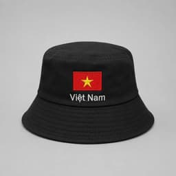 NÓN bucker màu đen thêu chữ đa dạng chữ ,thời trang-unisex 9