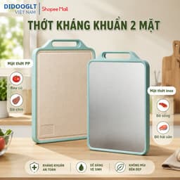 Thớt Kháng Khuẩn 2 Mặt Inox 304 & Nhựa PP Chống Rỉ, Không Ám Mùi, Dùng Thái Thực Phẩm An Toàn 1