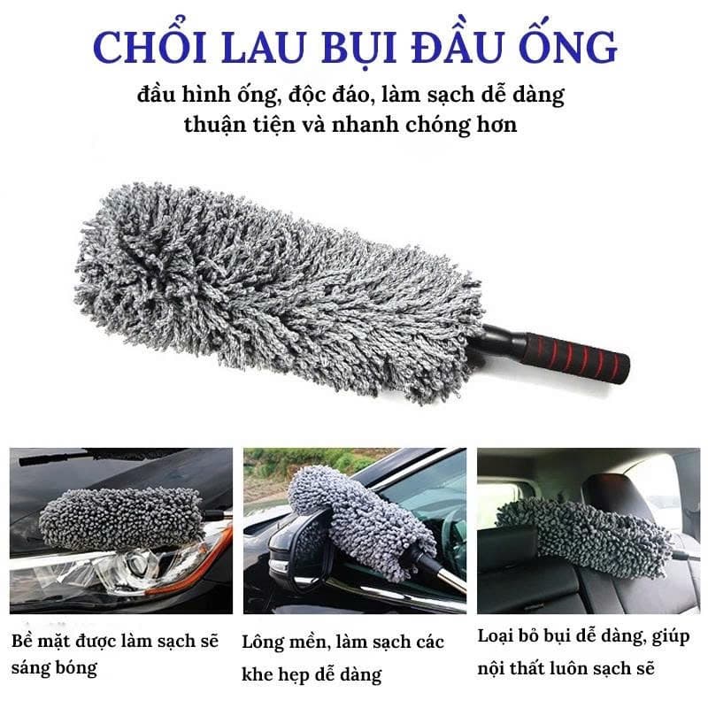 Chổi Lau Bụi Vệ Sinh Nội Thất Ngoại Thất Ô Tô Chất Liệu Sợi Dầu Siêu Mềm Siêu Sạch Đa Năng Tiện Lợi