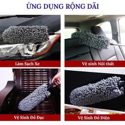 Chổi Lau Bụi Vệ Sinh Nội Thất Ngoại Thất Ô Tô Chất Liệu Sợi Dầu Siêu Mềm Siêu Sạch Đa Năng Tiện Lợi 9