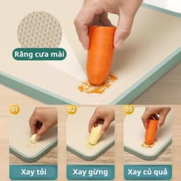 Thớt Kháng Khuẩn 2 Mặt Inox 304 & Nhựa PP Chống Rỉ, Không Ám Mùi, Dùng Thái Thực Phẩm An Toàn 7