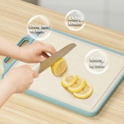 Thớt Kháng Khuẩn 2 Mặt Inox 304 & Nhựa PP Chống Rỉ, Không Ám Mùi, Dùng Thái Thực Phẩm An Toàn 8