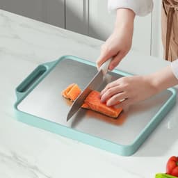 Thớt Kháng Khuẩn 2 Mặt Inox 304 & Nhựa PP Chống Rỉ, Không Ám Mùi, Dùng Thái Thực Phẩm An Toàn 5