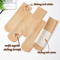Combo 10 Đôi Tất Da Chân Nữ Sợi Than Tre Cao Cấp Cho Mẹ Sau Sinh Ở Cữ Đàn Hồi, Thoải Mái Tránh Mồ Hôi 5