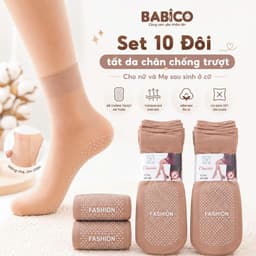 Combo 10 Đôi Tất Da Chân Nữ Sợi Than Tre Cao Cấp Cho Mẹ Sau Sinh Ở Cữ Đàn Hồi, Thoải Mái Tránh Mồ Hôi 1