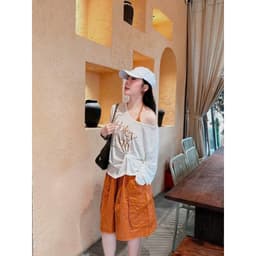 ( HÀNG QC ) Áo Giấy Chữ Lệch Vai 2 Món Holey 7