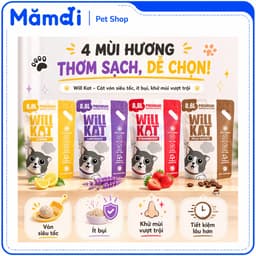 [Combo 3 Túi]Cát Vệ Sinh Cho Mèo Will Kat Litter 8.8L (4kg) Vón Nhanh, Ít Bụi, Khử Mùi 1